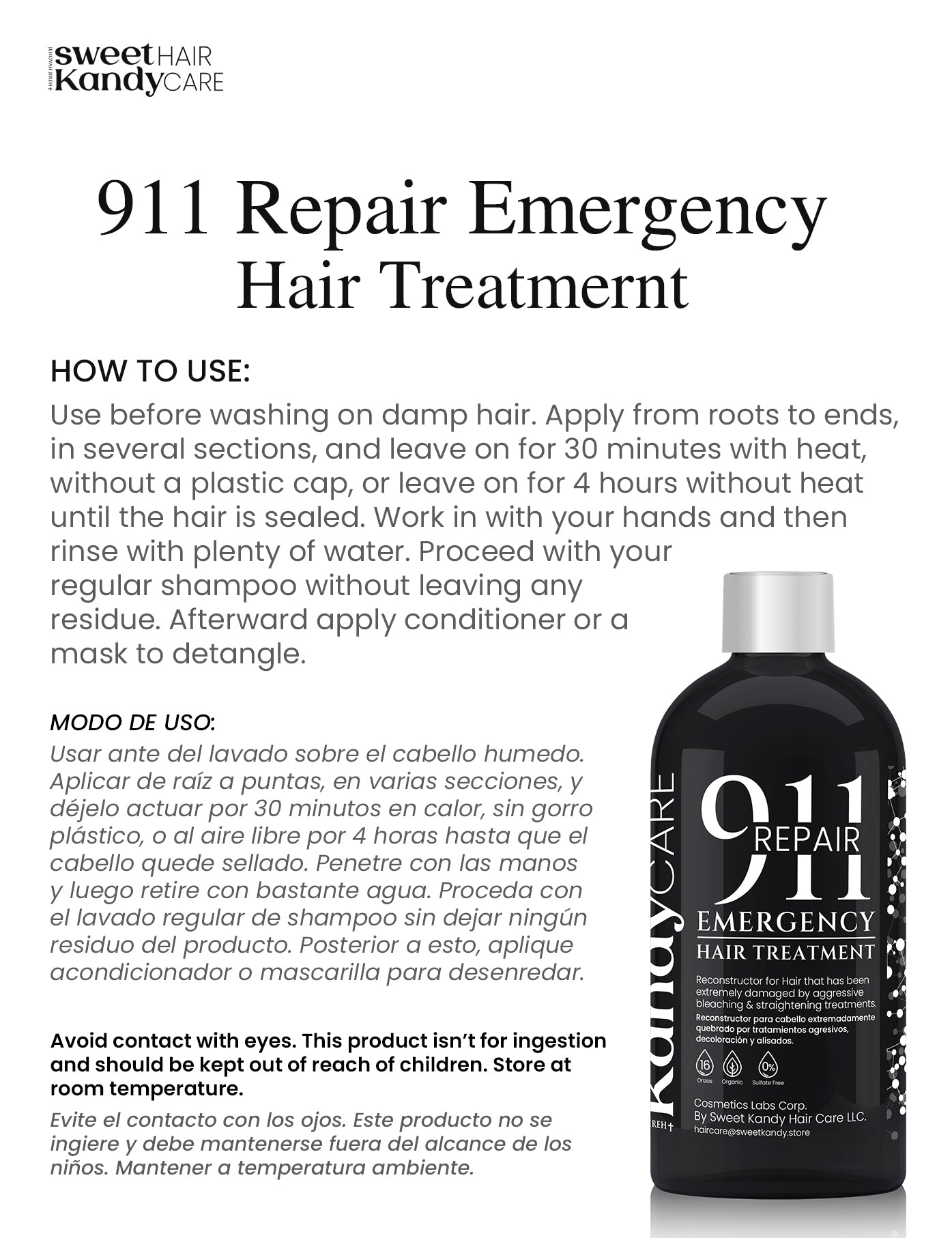 911 Repair - Emergency Hair Treatment