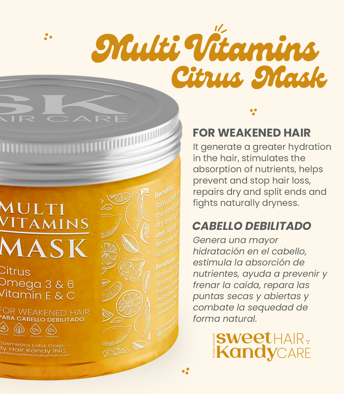 Multi Vitamins Citrus Mask 4oz